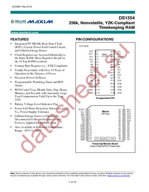 DS1554P-70IND datasheet  